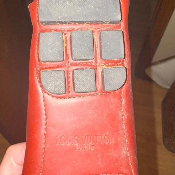 Louis Vuitton Men's Red Leather Loafers - Picture 4 of 4